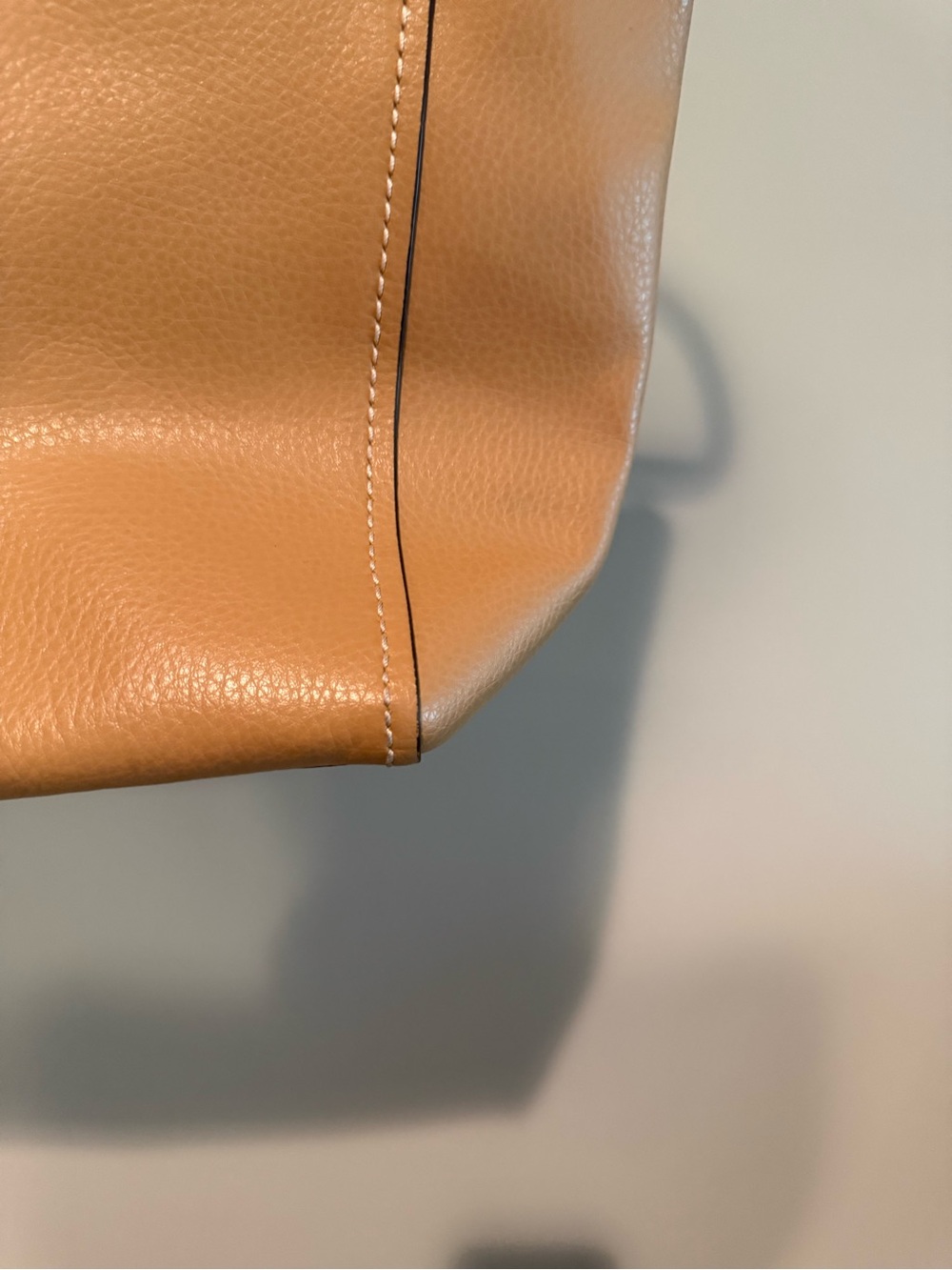 Coach Leather Tote in Tan with Brown Straps - Picture 11 of 16